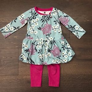 ☕️ Tea Collection Dress w/ Leggings - 12-18m